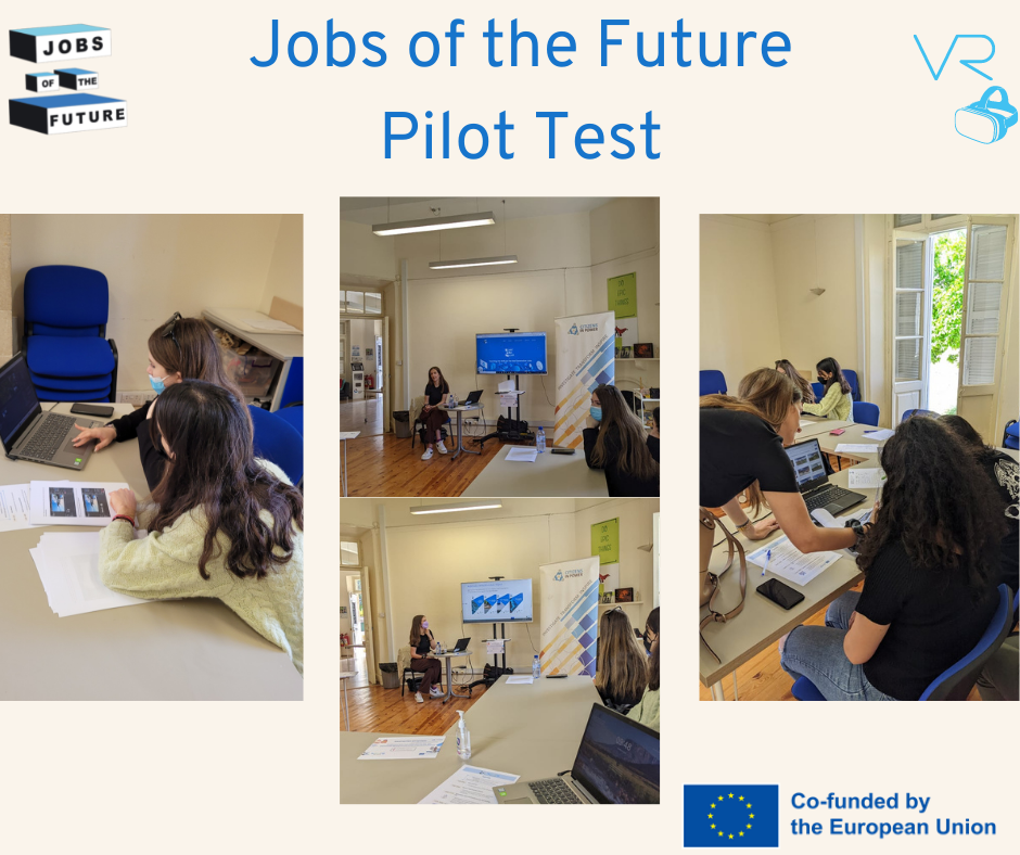 A collage picture showing the participants during the pilot testing activity in Cyprus.